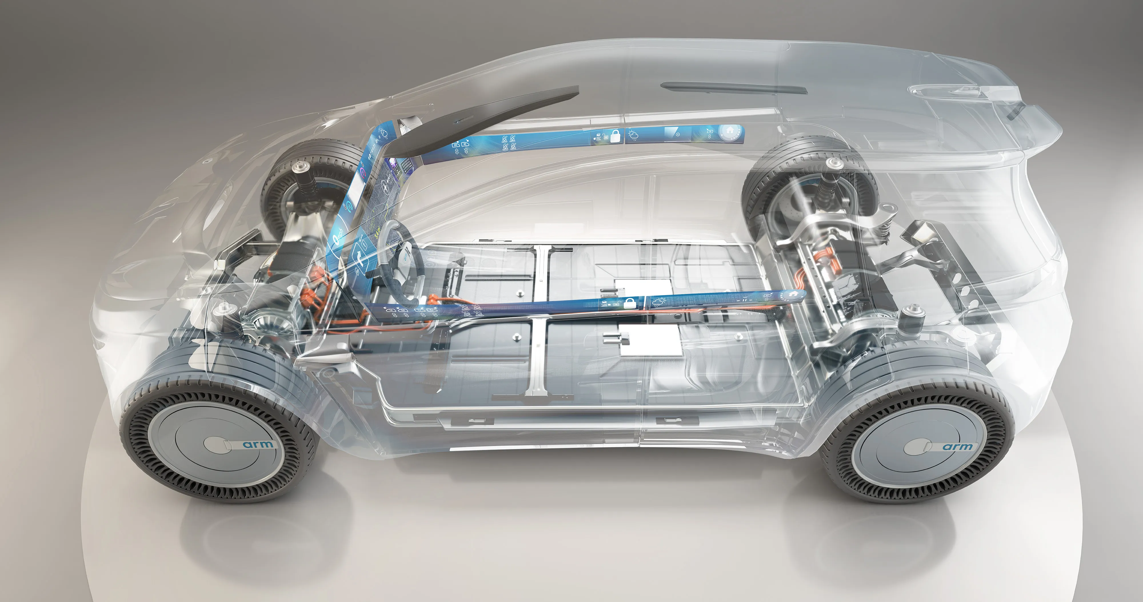 3D Render of inside the vehicle