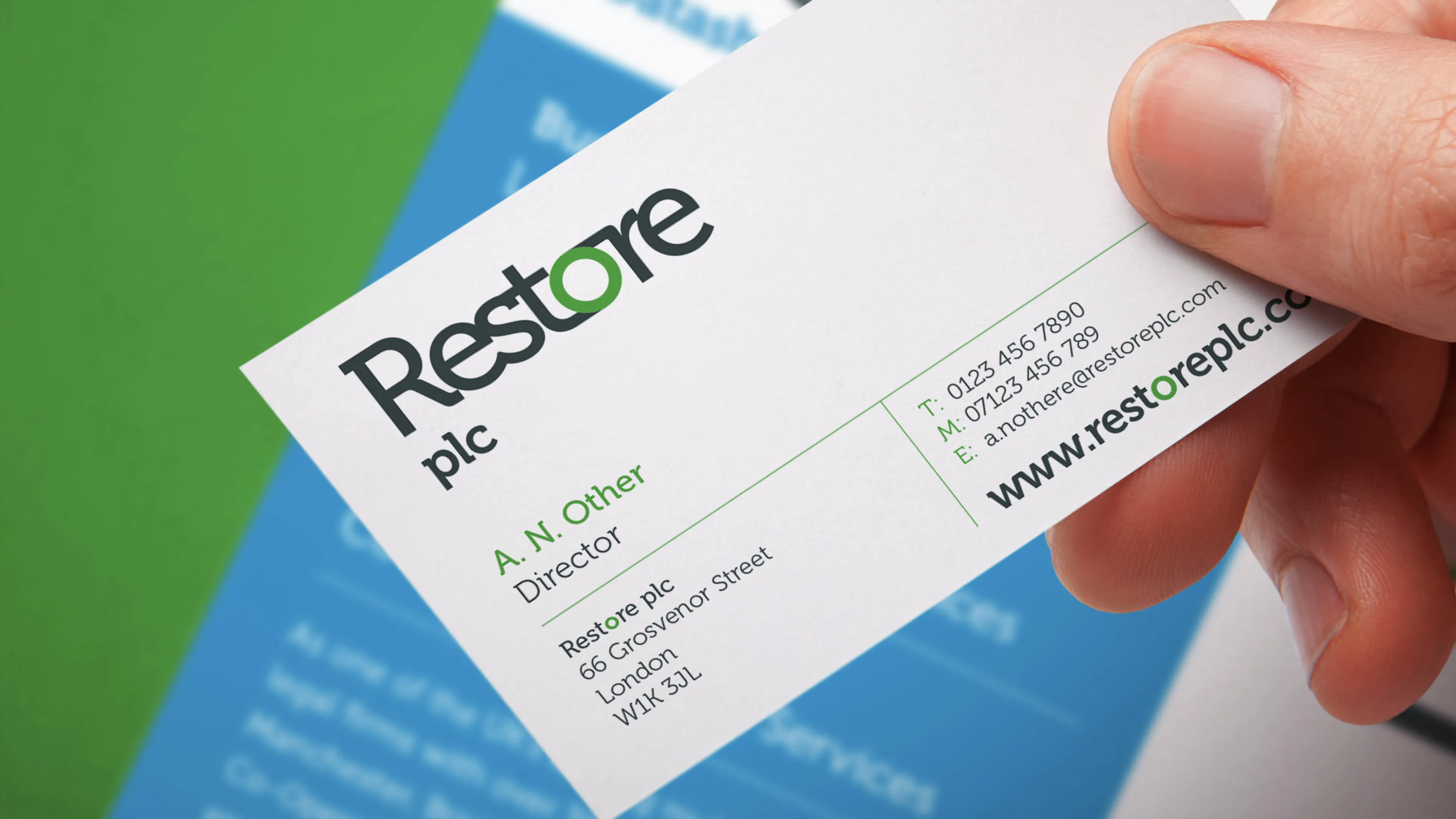 Image of new business cards with new branding