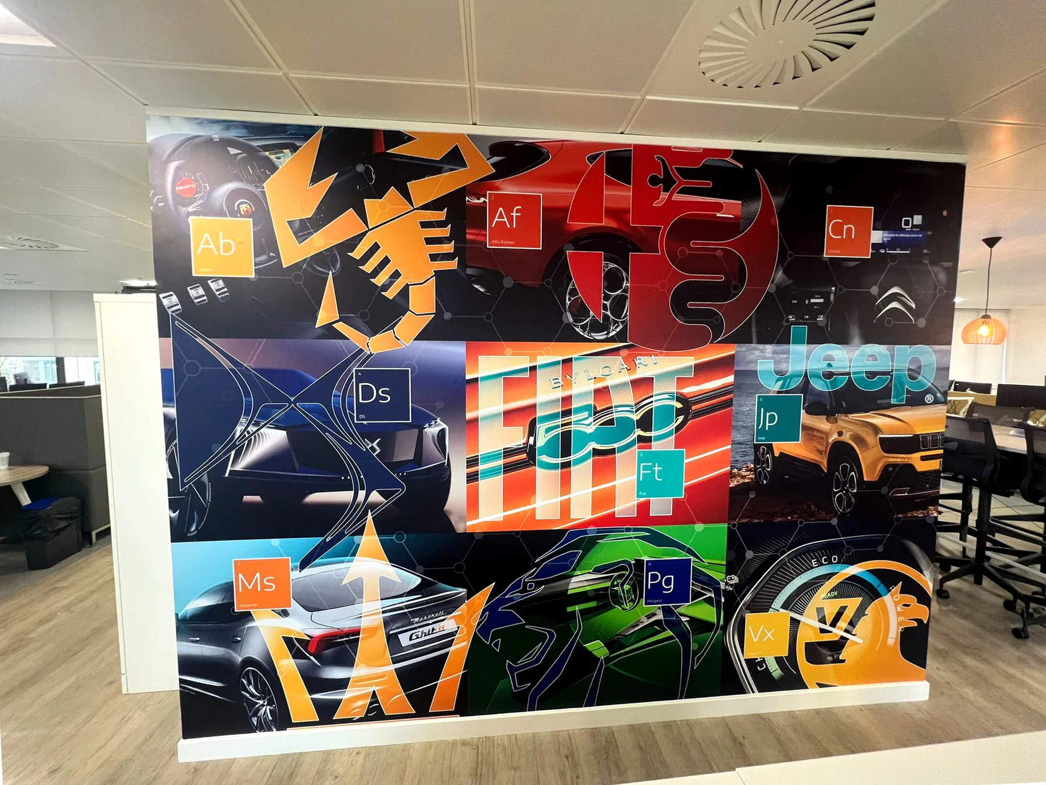 Image of branding highlighting each vehicle brand