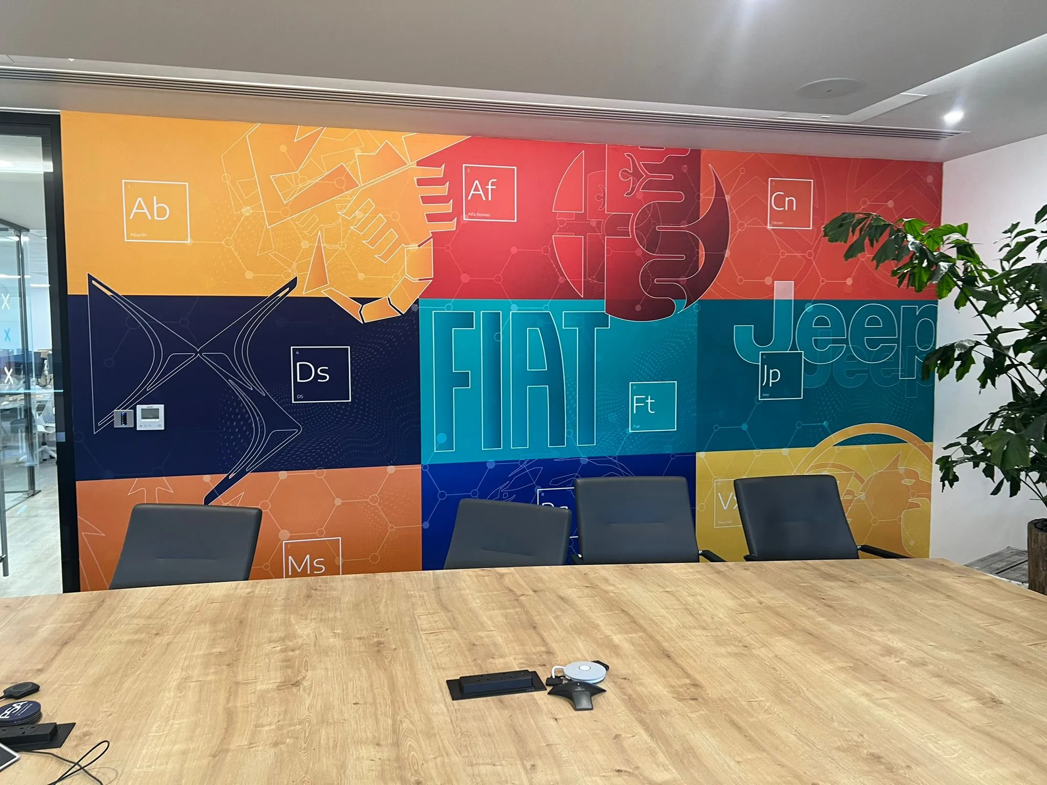 Image of meeting rooms with new branding
